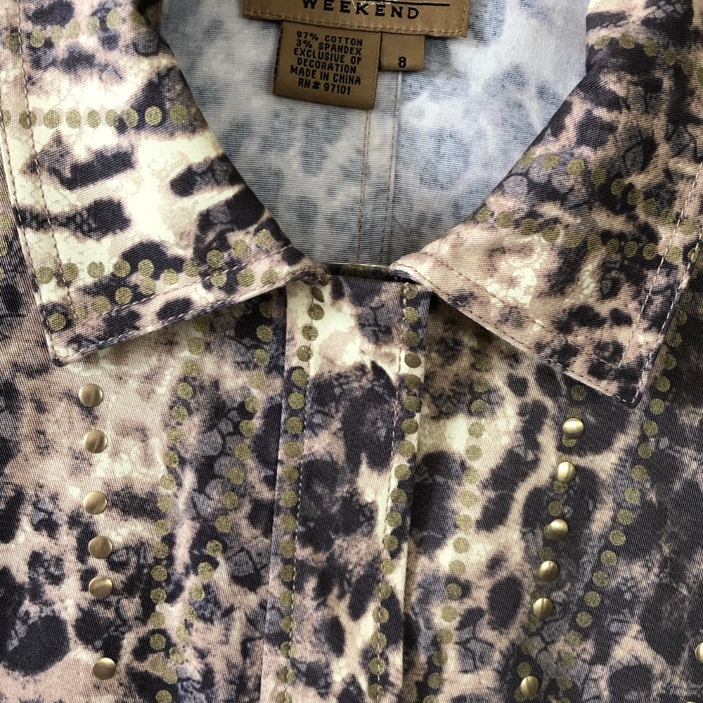 Peck & Peck Weekend Animal print jacket size 8 - Picture 4 of 5